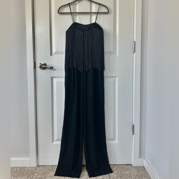 NEW Club Monaco Black Fringe Jumpsuit NWT - Picture 8 of 10